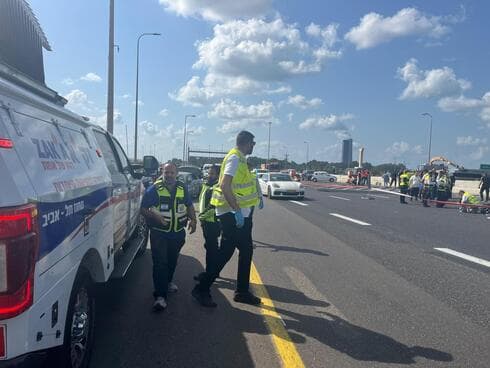זירת התאונה הקטלנית (צילום: דוברות זק"א) זירת התאונה הקטלנית
