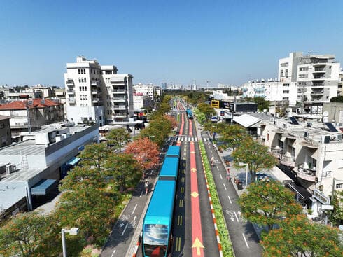 הקו הכחול והחום (הדמיות: משרד התחבורה, נת"ע, נת"י) הקו הכחול והחום
