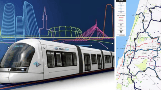 מטרו M1, קו אורך צפון-דרום (צילום: נת"ע) מטרו M1, קו אורך צפון-דרום
