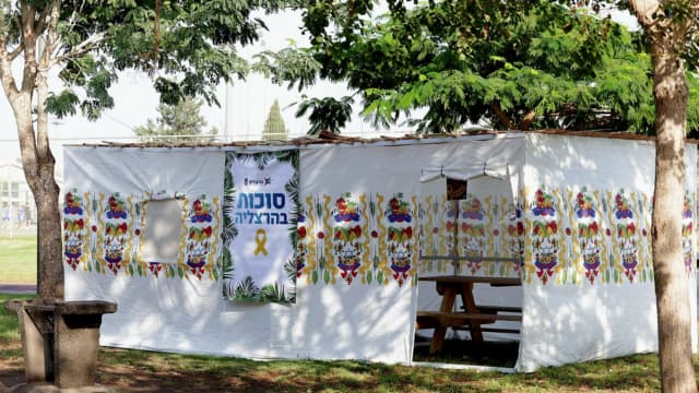 סוכה בפארק הרצליה סוכה בפארק הרצליה