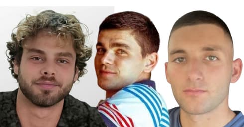 מימין: מתן אנגרסט, מקסים הרקין ואלון אוהל - חוזרים