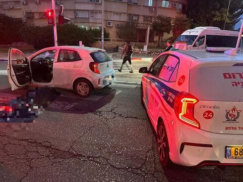 זירת התאונה (צילום: דוברות זק"א) זירת התאונה