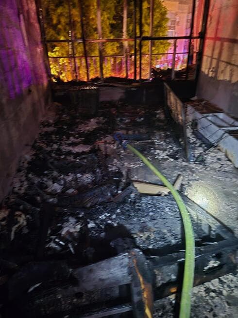 זירת האירוע (צילום: דוברות כב"ה מרכז) זירת האירוע
