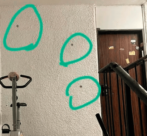ירי בבניין בחולון (צילום: באדיבות התושבים) ירי בבניין בחולון