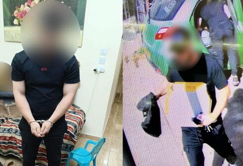 החשוד נעצר בנתניה (צילום: דוברות המשטרה) החשוד נעצר בנתניה