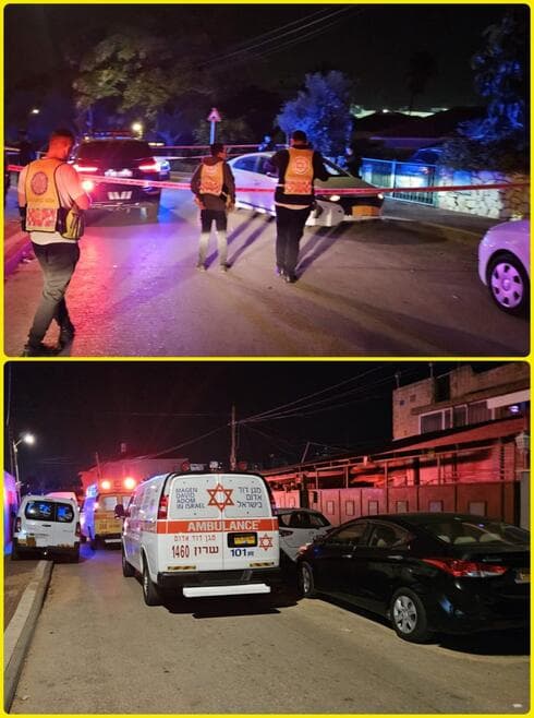 מזירת האירוע בחדרה (צילום: דוברות מד"א־הצלה שרון) מזירת האירוע בחדרה