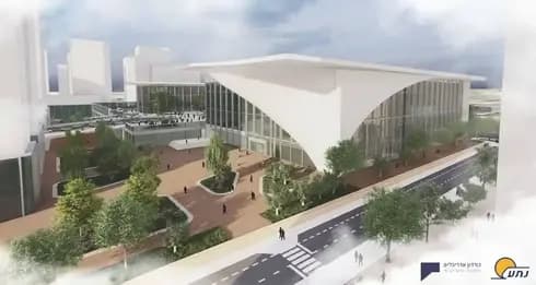 מתחם התחבורה בגלילות (צילום: נת"ע, משרד התחבורה) מתחם התחבורה בגלילות