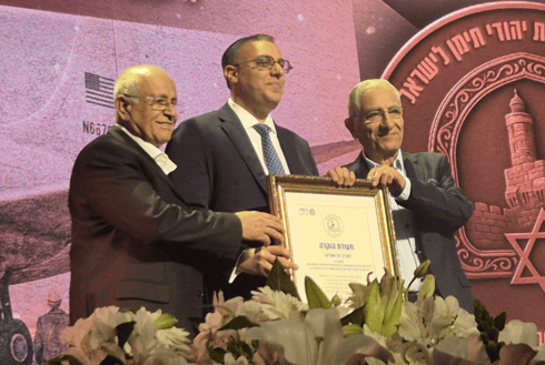 מימין: בן שלום, משרקי ואביגדור קהלני (צילום: אבישג זוהר) מימין: בן שלום, משרקי ואביגדור קהלני