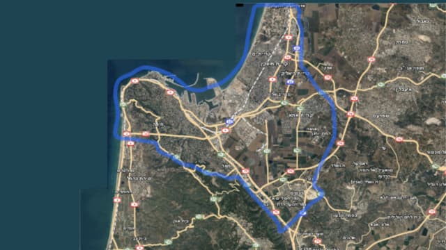 שטח חיפה והקריות. איפה יסללו שבילי הליכה? (צילום: מינהל התכנון) שטח חיפה והקריות. איפה יסללו שבילי הליכה?