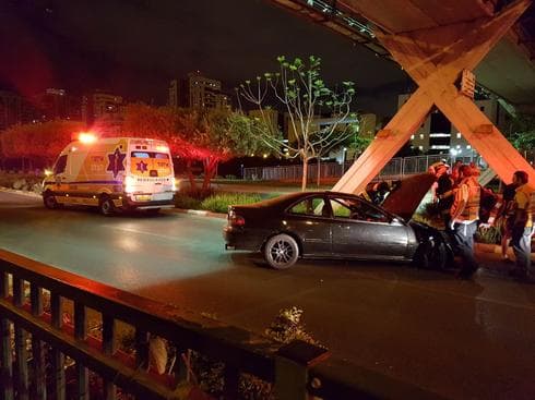 זירת התאונה הלילה (ראשון). צילום: דוברות איחוד הצלה
