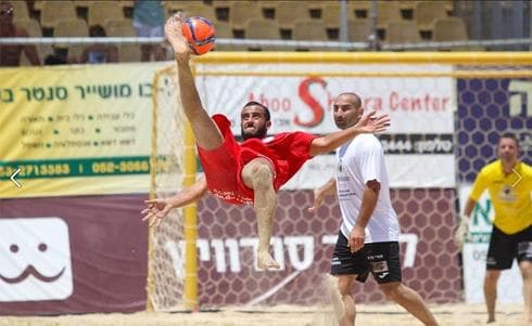כדורגל חופים בנתניה (צילום: דוברות ליגת החופים)