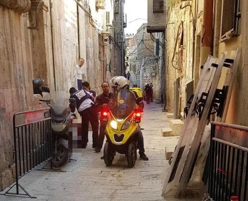 זירת הפיגוע בשער האריות 14.07. צילום: דוברות מד"א זירת הפיגוע בשער האריות 14.07. צילום: דוברות מד"א
