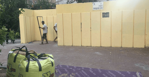 המקלט בגן גורדון שבצפון העיר (צילום: אלון שמולוביץ)