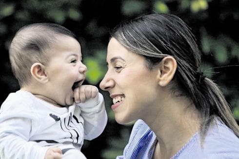אורטל בן דלק ובנה לוריא. צילום: אבי מועלם