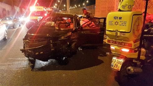 זירת התאונה בכביש 20| צילום: דוברות איחוד הצלה