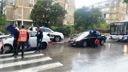 צילום: זירת התאונה בבת ים - דוברות איחוד הצלה