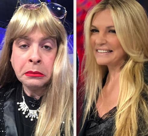 ציפי רפאלי לצד הדמות שלה בארץ נהדרת. צילום: מתוך האינסטגרם של ציפי רפאלי