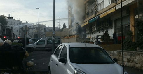 שריפה ברחוב בית וגן. צילום: אנשי הדממה