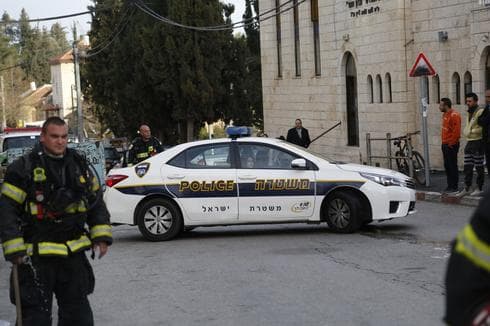 זירת השריפה בבית וגן. צילום: דוברות המשטרה