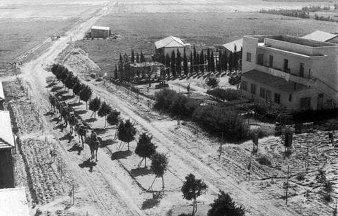 עורק החיים החברתי של הקהילה. הציר שצולם ב-1946, צילום: ארכיון שפיים
