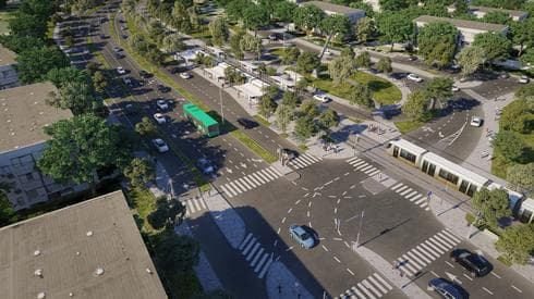 כך ייראה צומת פת. הדמיה: תכנית אב לתחבורה