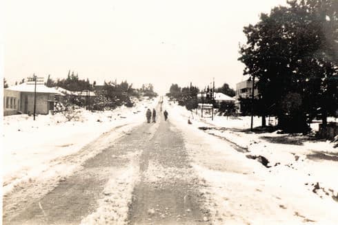 שלג ברעננה בשנת 1950 | צילומים: ארכיון רעננה