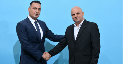עו"ד יוני ג'ורנו וראובן סלבסקי (צילום: קובי לחמיש)