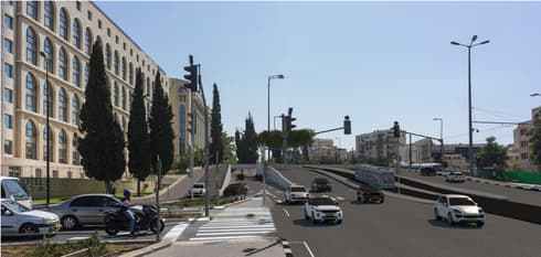 מנהרת צה"ל- אזור המלונות. הדמיה: א.ג. מהנדסים 