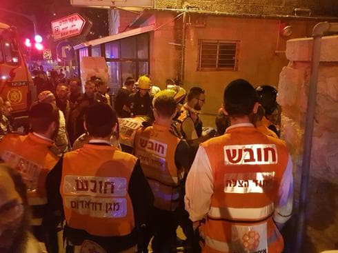 השריפה ברחוב הנביאים. צילום: דוברות איחוד הצלה