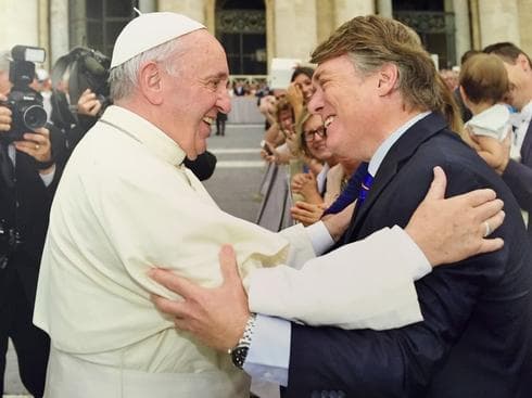 ביקור מכונן. עם האפיפיור פרנציסקוס, צילום: יעל קהת