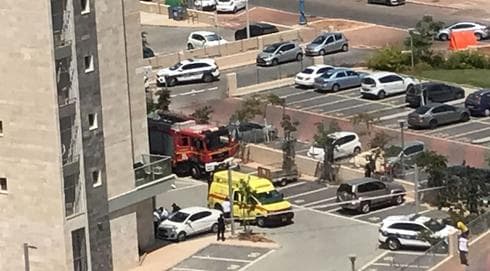 מתחם הנפילה בעין הים | צילום: באדיבות בט"ש וחירום