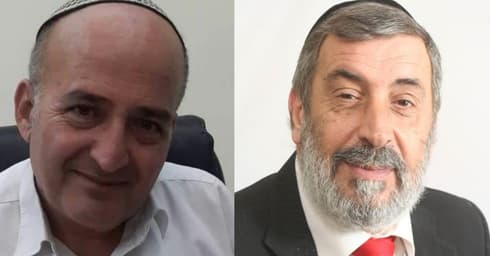שמעון פרץ ומנשה אליאס (משמאל) | צילומים: פרטי
