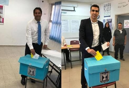 יוני שטבון ועופר אורנשטיין מצביעים | צילום: יח"צ