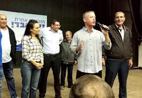 "פוררנו את הגושים". נור לאחר הזכייה, צילום: דוברות מועצת הגלבוע "פוררנו את הגושים". נור לאחר הזכייה, צילום: דוברות מועצת הגלבוע