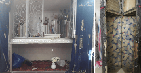 בית הכנסת לאחר הפריצה | צילום: מתפללים