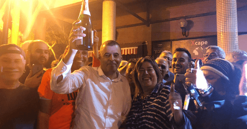 סער לאחר הנצחון | צילום: באדיבות המטה של סער