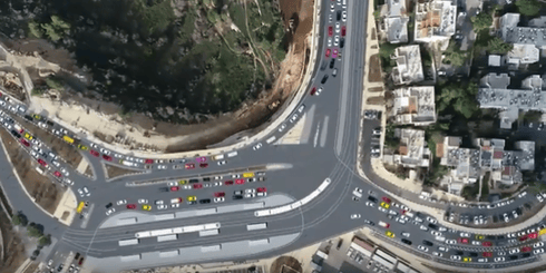 הצומת החדשה. הדמיה: תכנית אב לתחבורה ירושלים