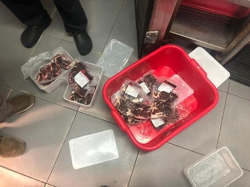 בשר לא ראוי למאכל | צילום: באדיבות עיריית ראשל"צ