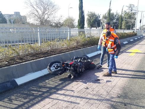 זירת התאונה. צילום: איחוד הצלה