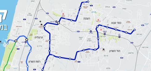 התחנות בכפר סבא ובאיזור | הדמייה ומפה: נת"ע