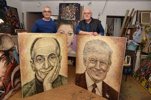 האמנים יוסף רזניקוב ואולג שקרד | צילום: שרון צור
