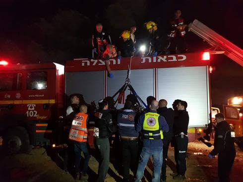 זירת האירוע ליד מושב בן זכאי | צילום: דוברות כב"ה רחובות