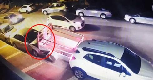 תאונת חנייה | צילום: מתוך סרטון של אור ירוק