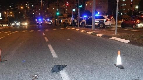 זירת התאונה בשדרות גולדה מאיר. צילום: רפי קוץ
