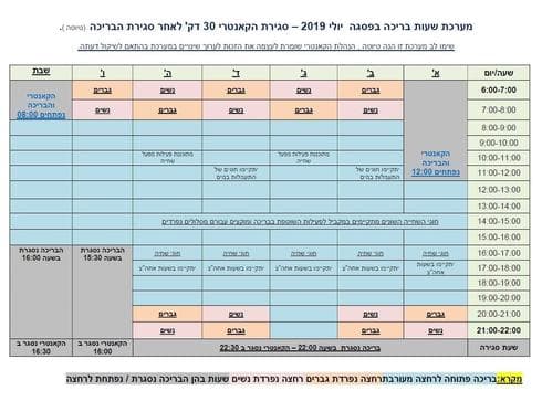 שעות ההפרדה בבריכה בפסגת זאב. צילום: מתוך עמוד הפייסבוק של המינהל שעות ההפרדה בבריכה בפסגת זאב. צילום: מתוך עמוד הפייסבוק של המינהל