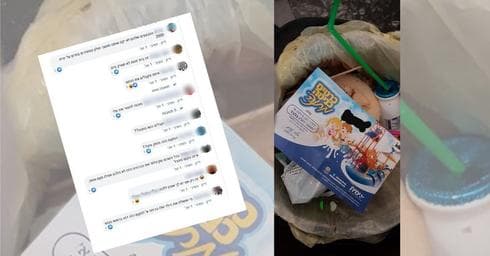 הכרטיס נזרק לפח והתגובות לא מחמיאות | צילום: רוני שחר, צילום מסך הכרטיס נזרק לפח והתגובות לא מחמיאות | צילום: רוני שחר, צילום מסך
