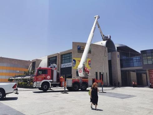 רחבת המדיטק | צילום: מערך הכבאות