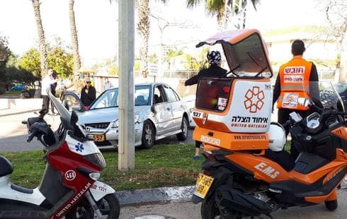 התאונה בנתניה | צילום: דוברות איחוד הצלה