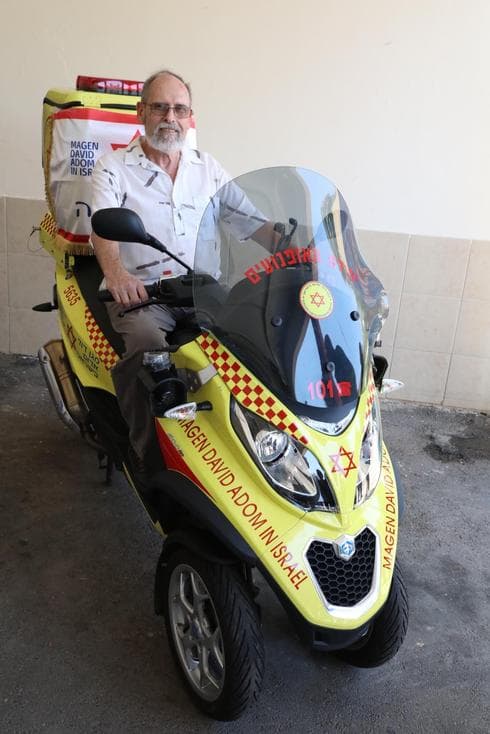 תושב קריית מוצקין, אהרון מלצר. צילום: אלירן אביטל, דוברות מד"א