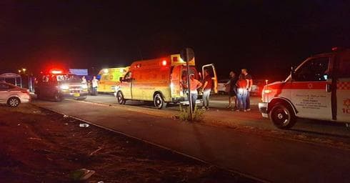 זירת האירוע בחניון הפארק | צילום: כונני מד"א